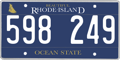 RI license plate 598249