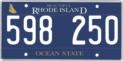RI license plate 598250