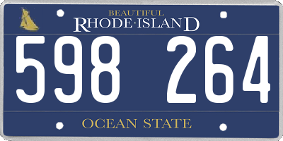 RI license plate 598264