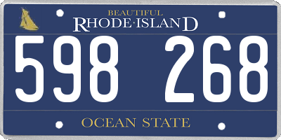 RI license plate 598268