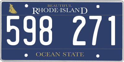 RI license plate 598271