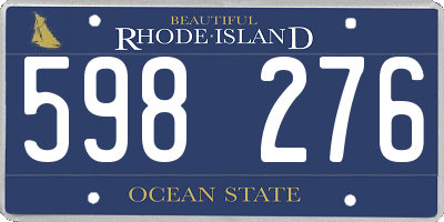 RI license plate 598276