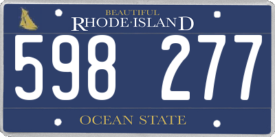 RI license plate 598277