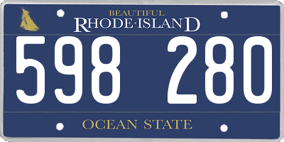 RI license plate 598280
