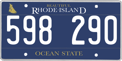 RI license plate 598290