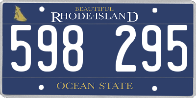 RI license plate 598295