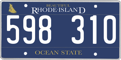 RI license plate 598310