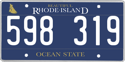 RI license plate 598319