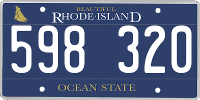 RI license plate 598320