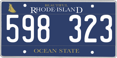 RI license plate 598323