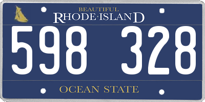 RI license plate 598328