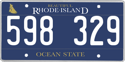 RI license plate 598329