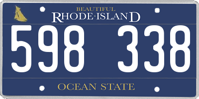 RI license plate 598338