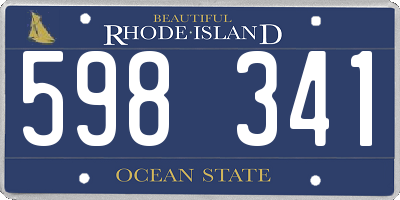RI license plate 598341