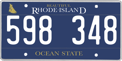 RI license plate 598348