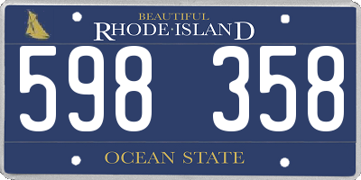 RI license plate 598358