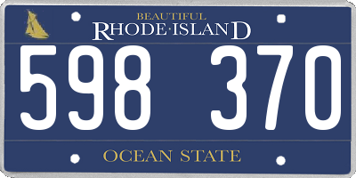 RI license plate 598370