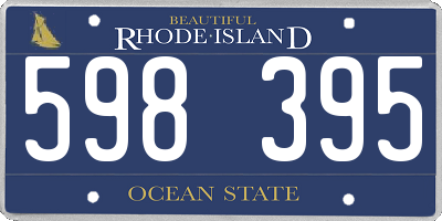 RI license plate 598395