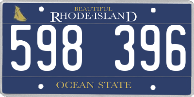 RI license plate 598396