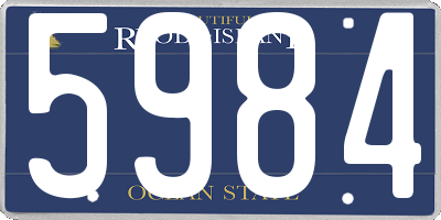 RI license plate 5984