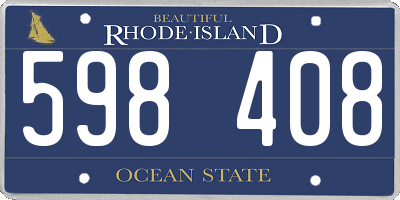 RI license plate 598408