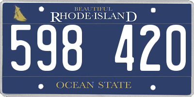 RI license plate 598420