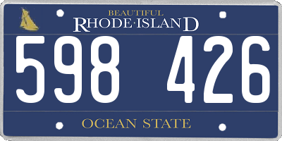 RI license plate 598426