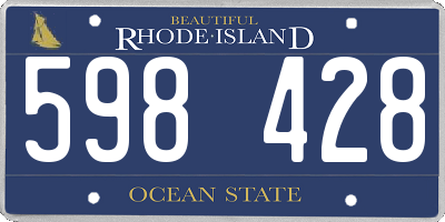 RI license plate 598428