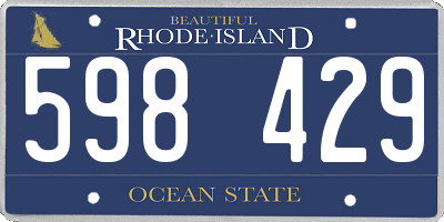RI license plate 598429