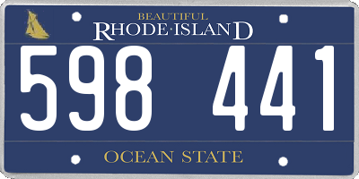 RI license plate 598441
