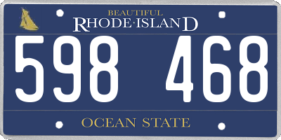 RI license plate 598468