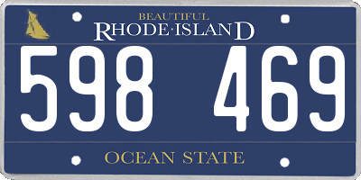 RI license plate 598469