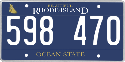 RI license plate 598470