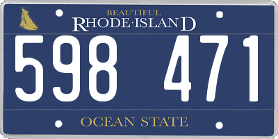 RI license plate 598471