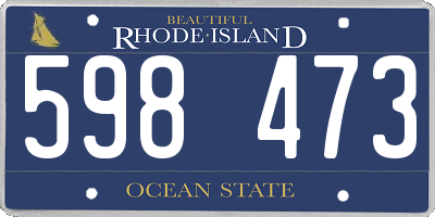 RI license plate 598473