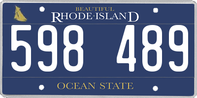 RI license plate 598489