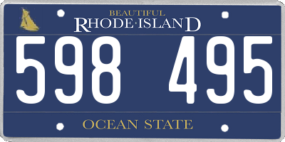 RI license plate 598495