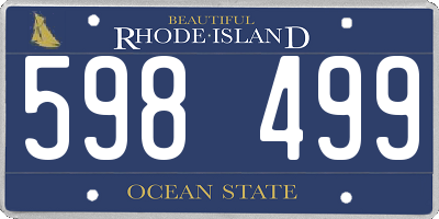 RI license plate 598499