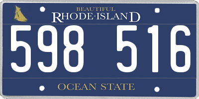 RI license plate 598516