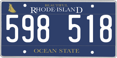 RI license plate 598518