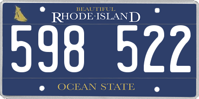 RI license plate 598522