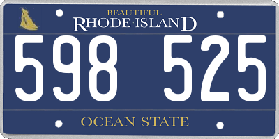 RI license plate 598525