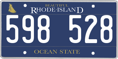 RI license plate 598528