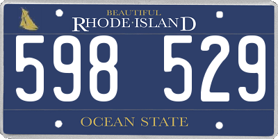 RI license plate 598529