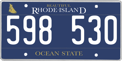 RI license plate 598530