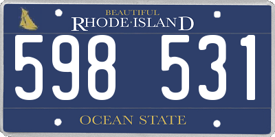 RI license plate 598531