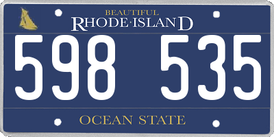 RI license plate 598535