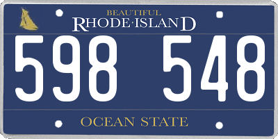 RI license plate 598548