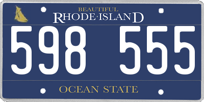 RI license plate 598555