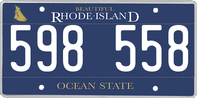 RI license plate 598558